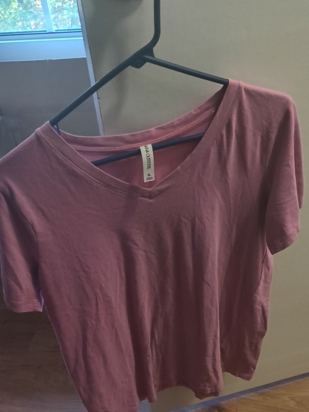 Zenana Outfitters V-Neck Short Sleeve Tee - Dusty Rose